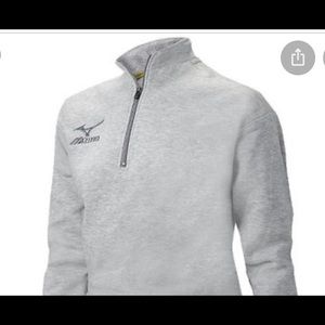 Mizuno Half Zip Fleece Pullover light gray